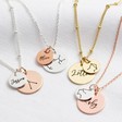 Lisa Angel Ladies' Personalised Constellation Double Disc Charm Necklace