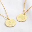 Personalised Engraved Place Disc Necklace in Gold