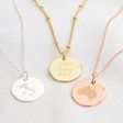 Lisa Angel Ladies' Special Personalised Engraved Place Disc Necklace
