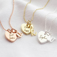 Lisa Angel Ladies' Personalised Heart and Initial Charm Necklace