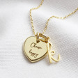 Personalised Gold Heart and Initial Charm Necklace
