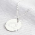Lisa Angel Silver Personalised Rainbow Disc Charm Necklace
