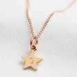 Lisa Angel Ladies' Rose Gold Personalised Small Star Charm Necklace