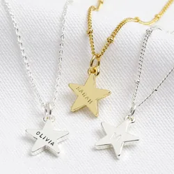 Personalised Star Charm Necklace