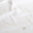 Personalised Sterling Silver Hammered Heart Outline Necklace