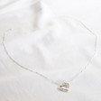 Personalised Sterling Silver Hammered Interlocking Hearts Necklace