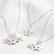 Lisa Angel Delicate Hand-Stamped Personalised Sterling Silver Star Charms Necklace
