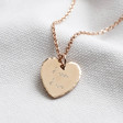 Personalised Rose Gold Vermeil Hammered Heart Necklace