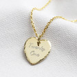 Personalised Gold Vermeil Hammered Heart Necklace