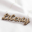 Lisa Angel Ladies' Personalised Wooden Name Necklace