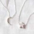 Moon and Star Necklaces for the Lisa Angel Personalised Wooden 'Teacher' Banner with Silver Necklace