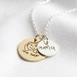 Lisa Angel Ladies' Personalised 'Your Drawing' Double Disc Charm Necklace
