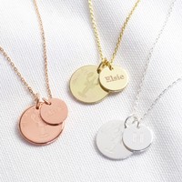 Personalised 'You're My Lobster' Double Disc Necklace