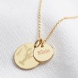 Lisa Angel Gold Personalised 'You're My Lobster' Double Disc Necklace