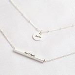 Personalised Sterling Silver Layered Pendant Necklaces