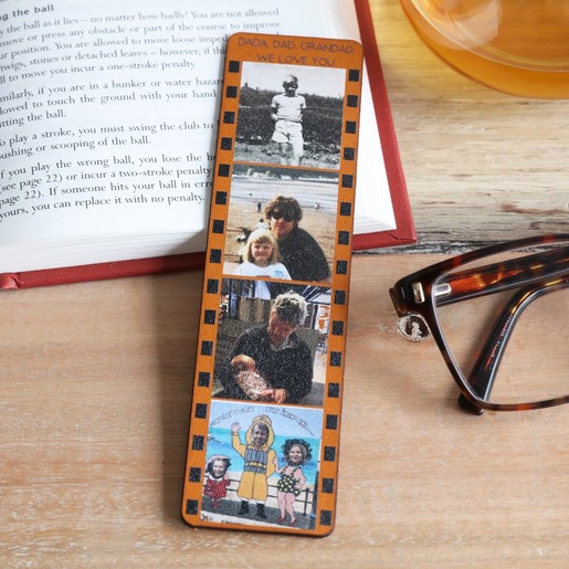Personalised Photo Filmstrip Leather Bookmark Lisa Angel Men's Personalised Photo Filmstrip Leather Bookmark