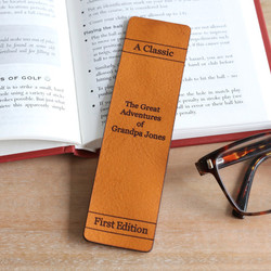 Personalised Leather 'Great Adventures' Bookmark