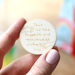 'Pocket Hug' Wooden Token