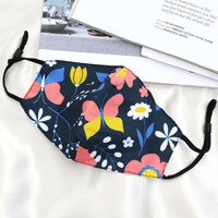 Child's Adjustable Butterfly Fabric Face Mask