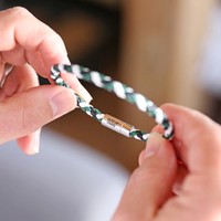 Men's Personalised Slim Braided Leather Bracelet