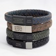 Men's Personalised Antiqued Woven Leather Bracelet