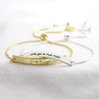 Lisa Angel Ladies' Personalised 'Handwriting' Box Chain and Curved Bar Bracelets