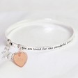 Lisa Angel Silver Personalised 'Daughter' Meaningful Word Bangle