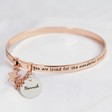 Lisa Angel Rose Gold Personalised 'Daughter' Meaningful Word Bangle