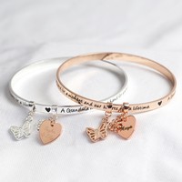 Personalised 'Grandma' Meaningful Word Bangle