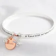 Lisa Angel Silver Personalised 'Nana' Meaningful Word Bangle