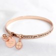 Lisa Angel Rose Gold Personalised 'Sisters' Meaningful Word Bangle