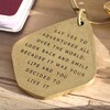 Close Up of Lisa Angel 'Say Yes To Adventure' Antiqued Brass Keyring