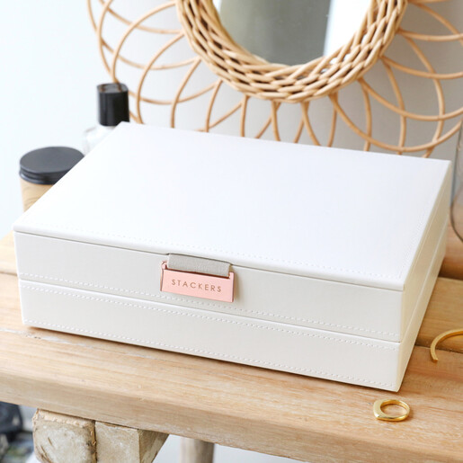 Personalised Birth Flower Stackers Classic Jewellery Box Lid