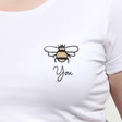 Lisa Angel White Embroidered 'Bee You' Bumblebee T-Shirt