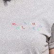 Lisa Angel Grey Embroidered 'Everything Will Be OK' T-Shirt