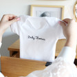 Lisa Angel Personalised Embroidered Short Sleeved Babygrow