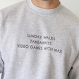 Men's Personalised Favourite Things Unisex Sweatshirt in Grey