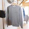 Women's Personalised 'Mama Est.' Sweatshirt in Grey