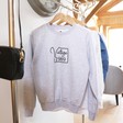 Personalised 'Vintage Year' Unisex Sweatshirt in Grey