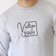 Personalised 'Vintage Year' Unisex Sweatshirt in Grey