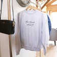 Personalised 'With Love' Unisex Sweatshirt in Grey