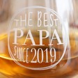 Personalised 'Best Papa' Whiskey Glass