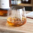 Lisa Angel Men's Personalised 'Best Papa' Whiskey Glass