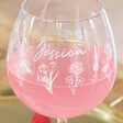 Lisa Angel Ladies' Personalised Engraved Wildflower Cocktail Glass