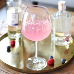 Personalised 'Favourite Things' Balloon Gin Glass