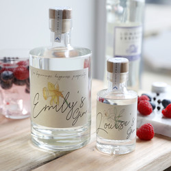 Personalised Birth Flower Bottle of Alcohol