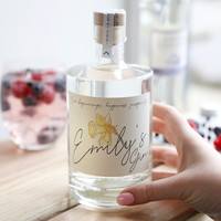 Personalised Birth Flower 50cl Bottle of Gin
