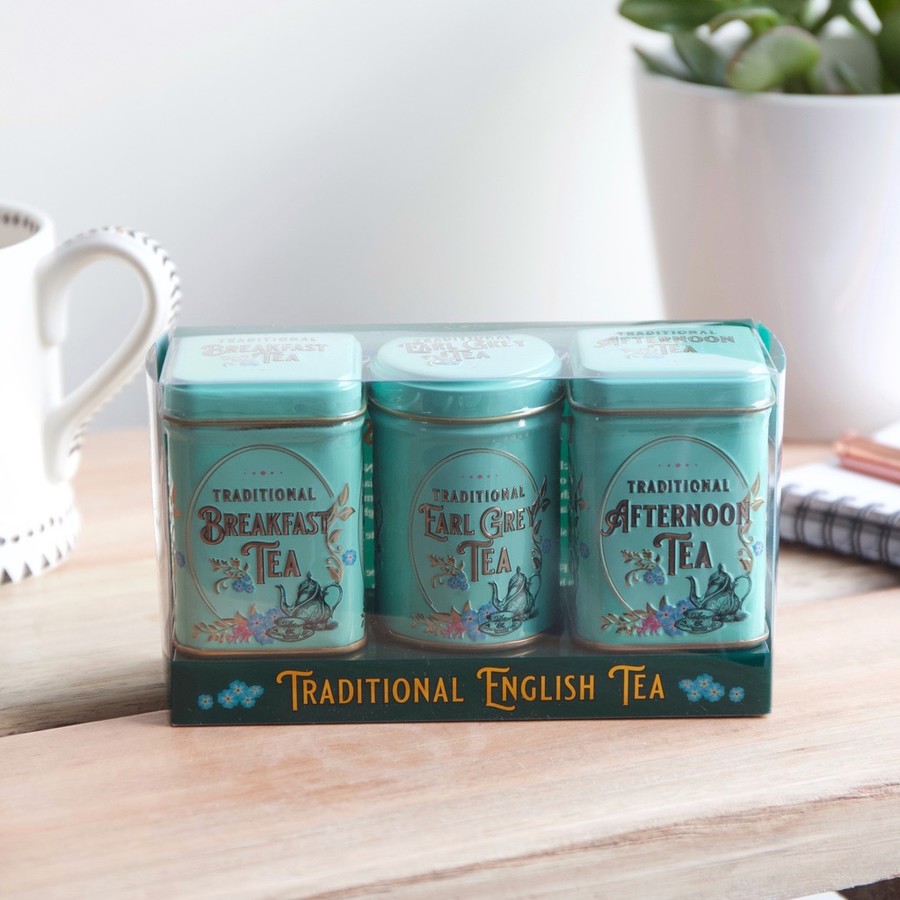 Set of 3 Tins of Traditional English Loose Leaf Tea | Lisa Angel