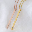 Lisa Angel Ladies' Personalised Polished Vermeil Bar Necklace