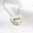 Lisa Angel Personalised Sterling Silver Button Heart Necklace